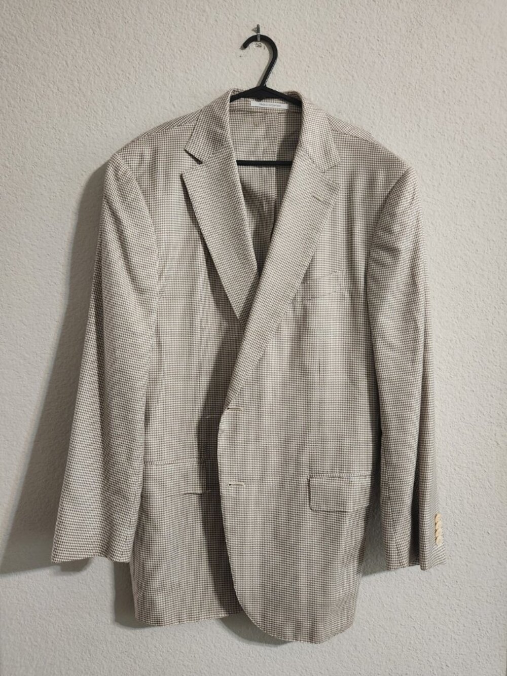 Ermenegildo Zegna Men’s Sports Coat Houndstooth Pattern size 54C (US 44 Short)